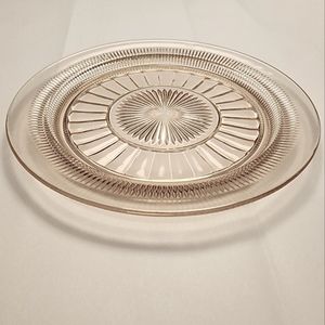 Vintage Coronation Pink Anchor Hocking Glass Plate